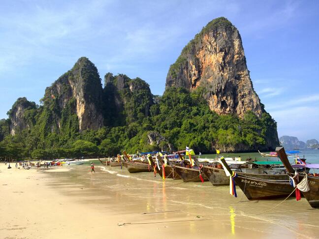 uitstappen in het water bij Railay Beach Zuid Thailand